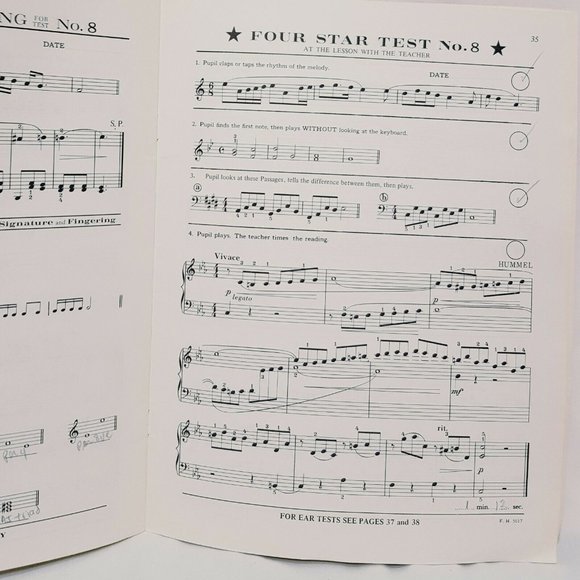 Piano Students Four Star Sight Reading and Ear - Picture 9 of 11